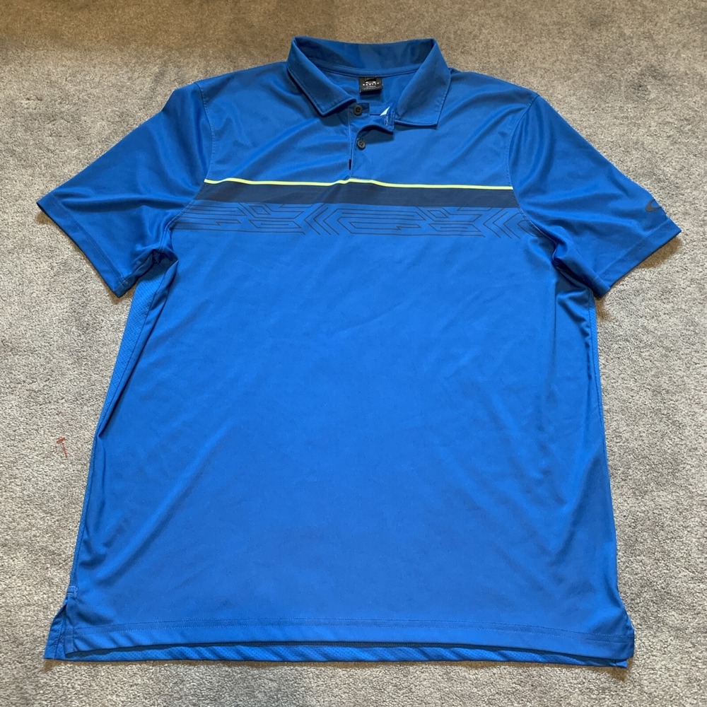 OAKLEY GOLF POLO HYDROLIX MENS MED‎  BLUE